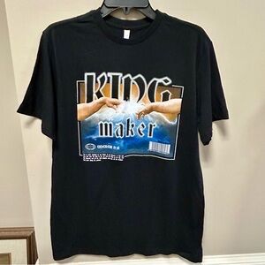 King Maker Sz M T Shirt Religious NWT Black & Blue
